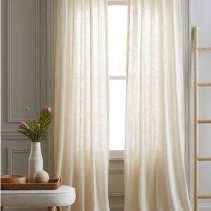 Quince Sheer Curtains 48x84 Ivory set of 2